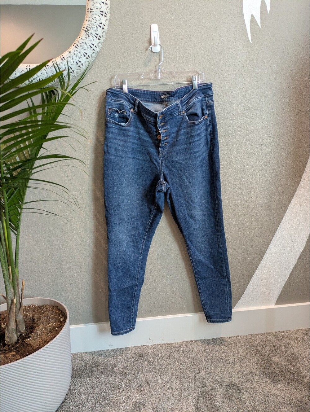 Edgely High Waist Skinny Jeans in Classic Blue Denim